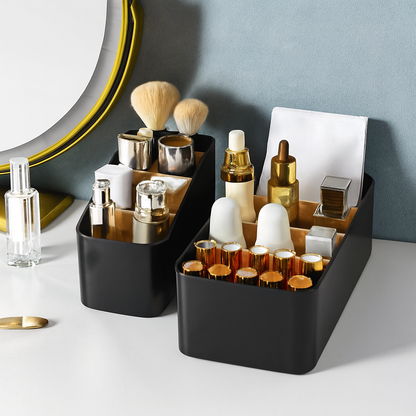 Multipurpose Drawer Organizer for Makeup &amp; Socks - Black