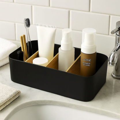 Multipurpose Drawer Organizer for Makeup &amp; Socks - Black