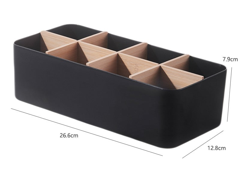 Multipurpose Drawer Organizer for Makeup &amp; Socks - Black