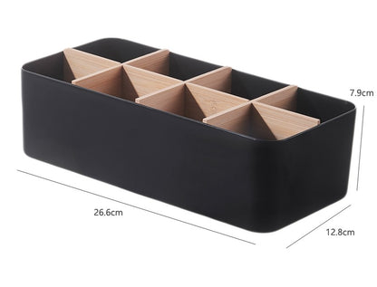 Multipurpose Drawer Organizer for Makeup &amp; Socks - Black