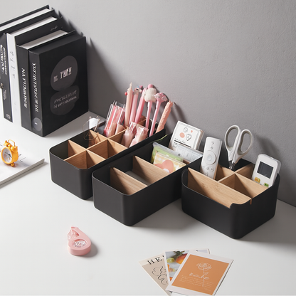 Multipurpose Drawer Organizer for Makeup &amp; Socks - Black