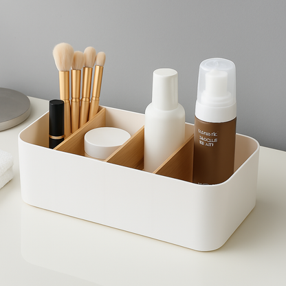 Multipurpose Drawer Organizer for Makeup &amp; Socks - White