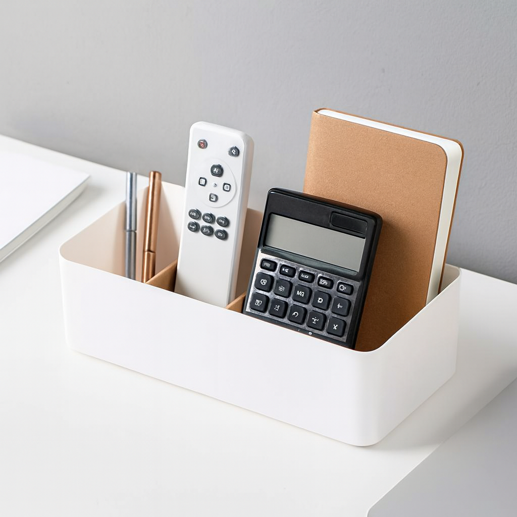 Multipurpose Drawer Organizer for Makeup &amp; Socks - White