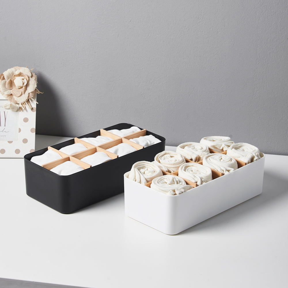 Multipurpose Drawer Organizer for Makeup &amp; Socks - White