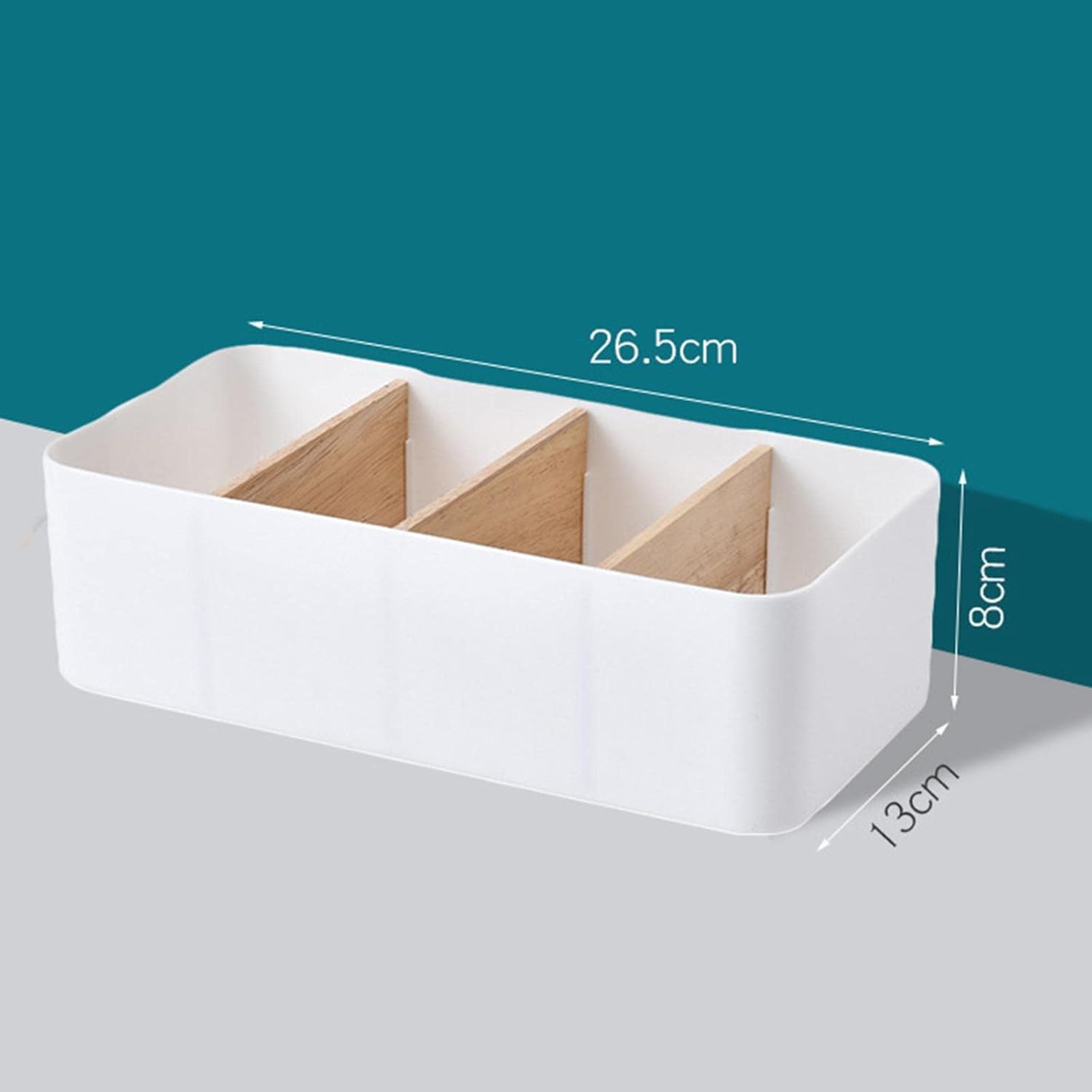 Multipurpose Drawer Organizer for Makeup &amp; Socks - White