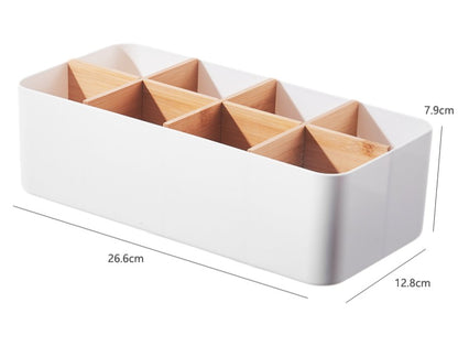 Multipurpose Drawer Organizer for Makeup &amp; Socks - White