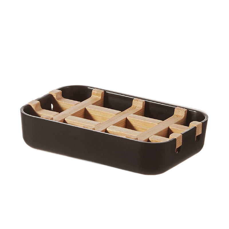 Soap Holder with Drain Tray - Black