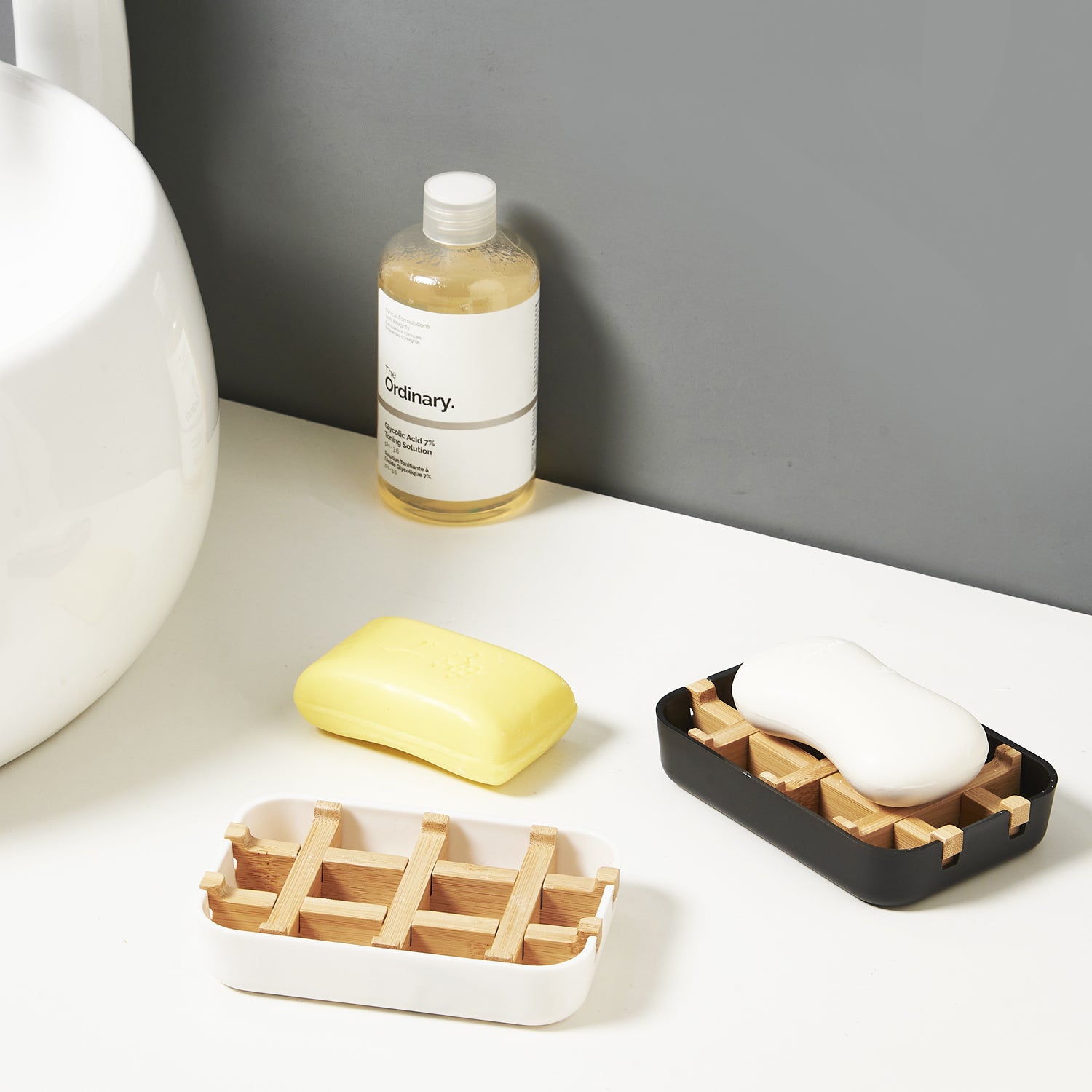 Soap Holder with Drain Tray - Black