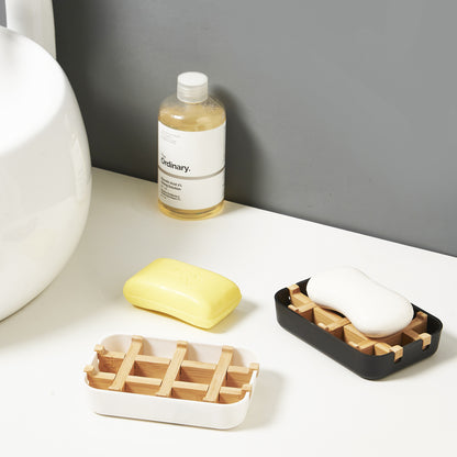 Soap Holder with Drain Tray - Black