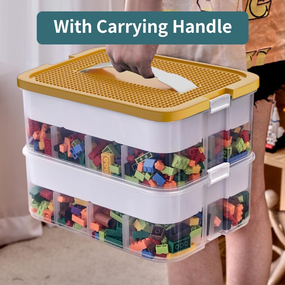 Clear Toy Organizer Box for Building Blocks &amp; Bricks