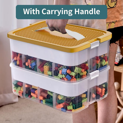 Clear Toy Organizer Box for Building Blocks &amp; Bricks