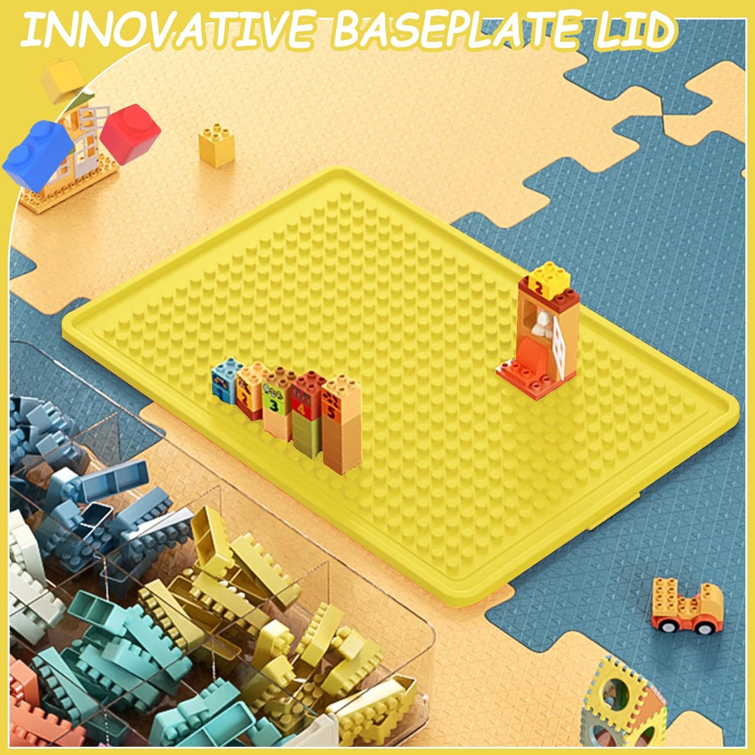 Clear Toy Organizer Box for Building Blocks &amp; Bricks