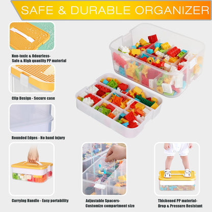 Clear Toy Organizer Box for Building Blocks &amp; Bricks