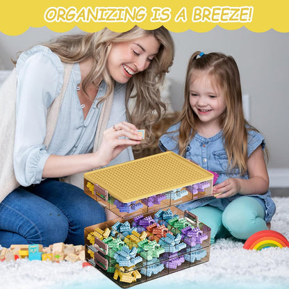Clear Toy Organizer Box for Building Blocks &amp; Bricks