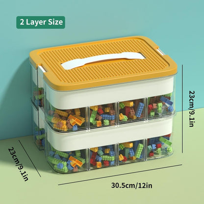 Clear Toy Organizer Box for Building Blocks &amp; Bricks