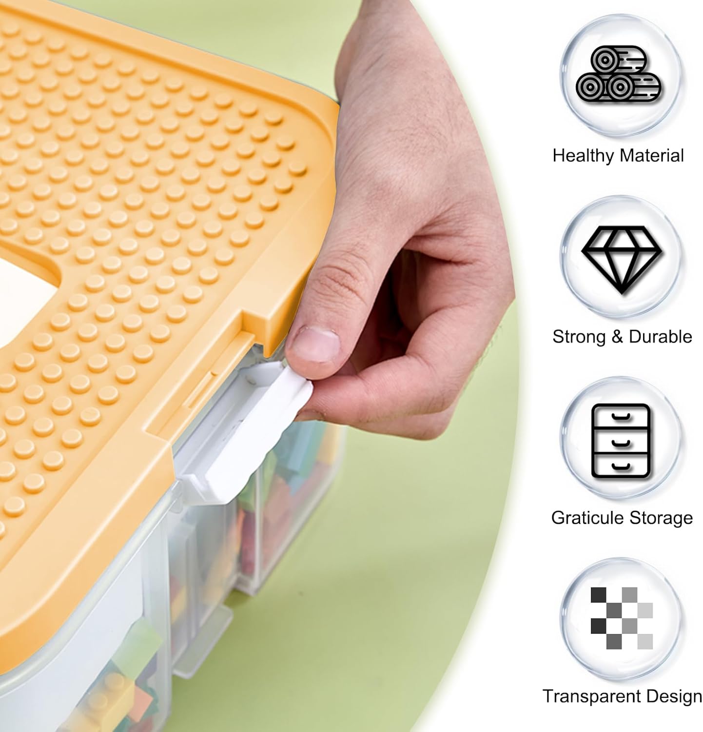 Clear Toy Organizer Box for Building Blocks &amp; Bricks