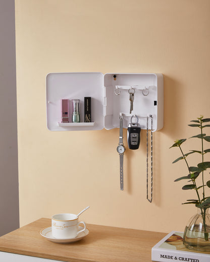 Closed Key Rack - White