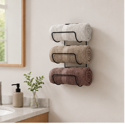 Wall-Mounted Towel &amp; Wine Rack