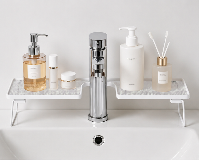 Foldable Over-the-Sink Organizer Rack