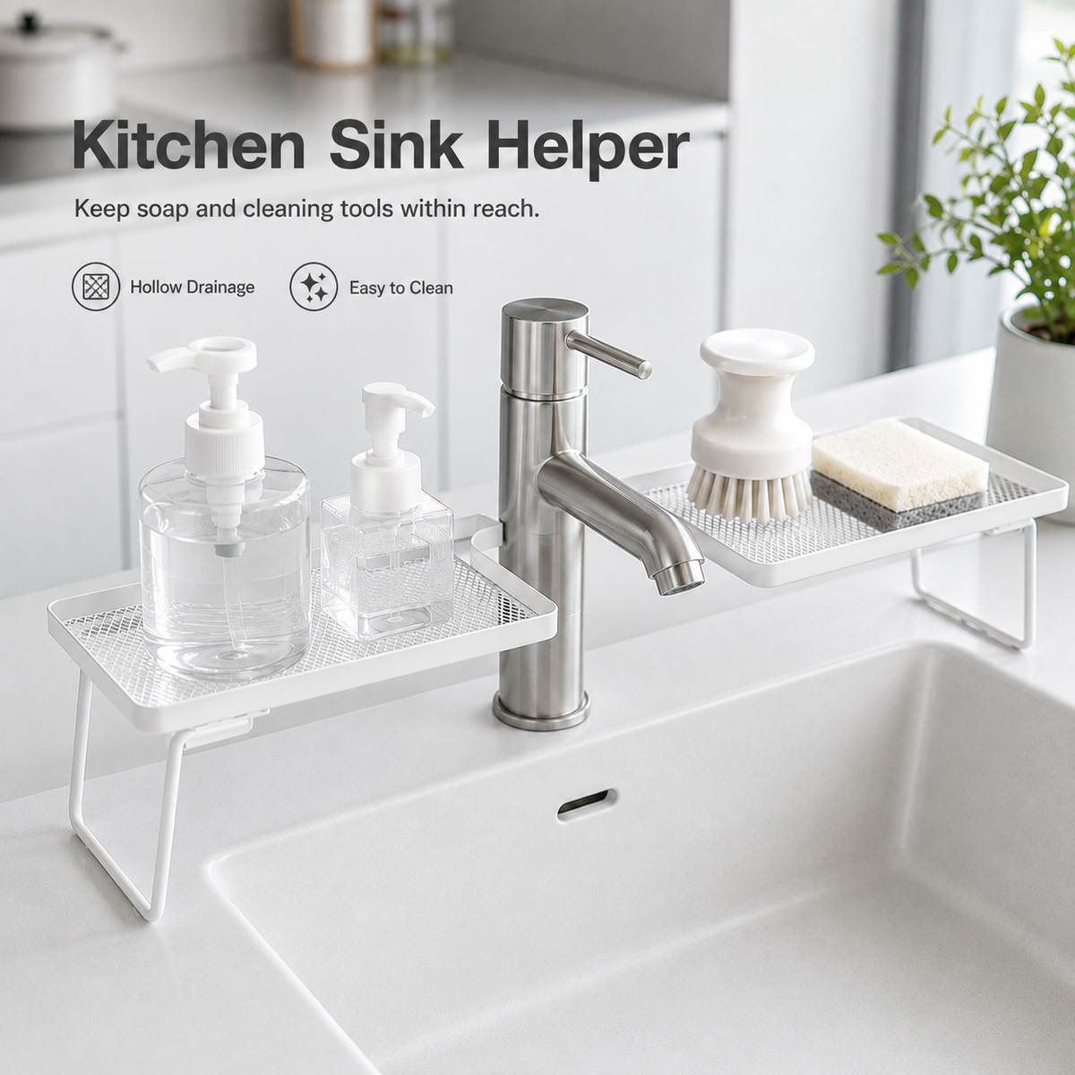 Foldable Over-the-Sink Organizer Rack