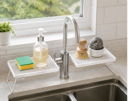 Foldable Over-the-Sink Organizer Rack