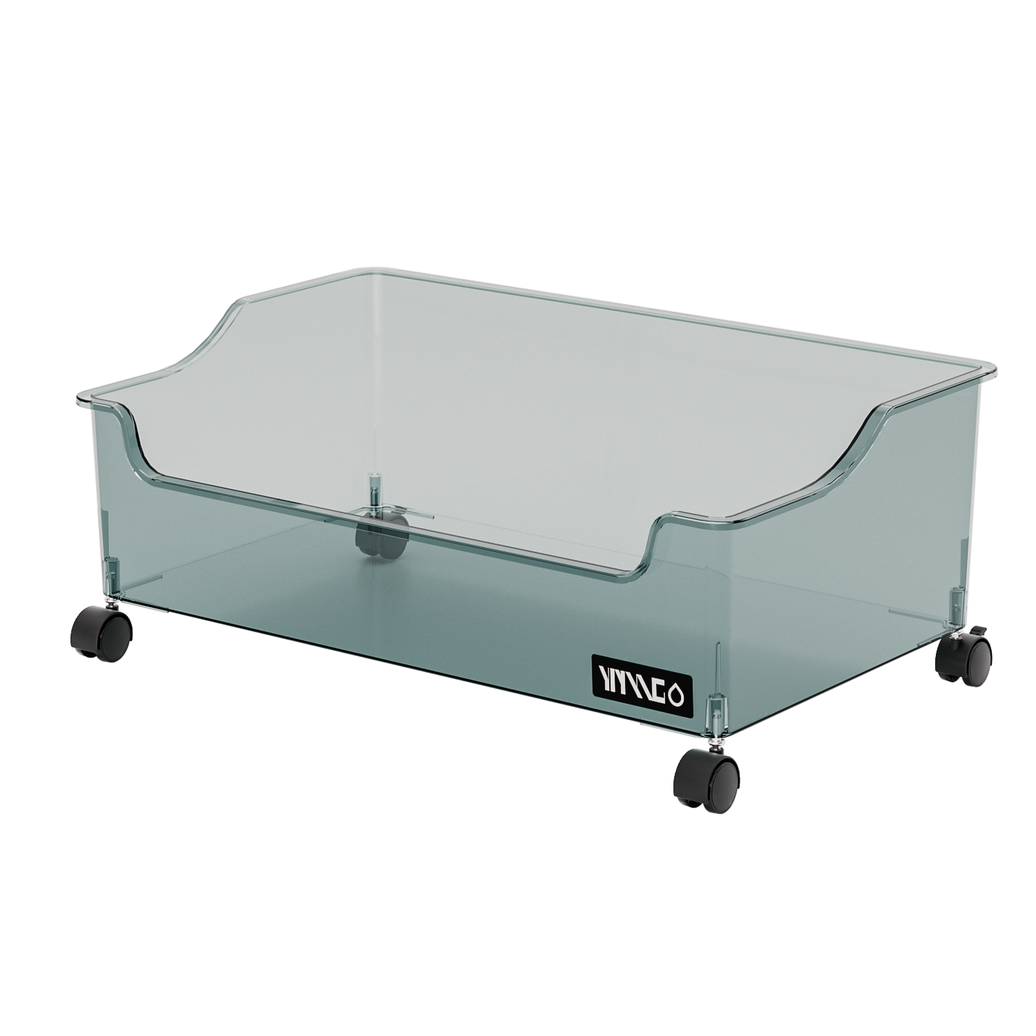 Transparent Rolling Storage Cart