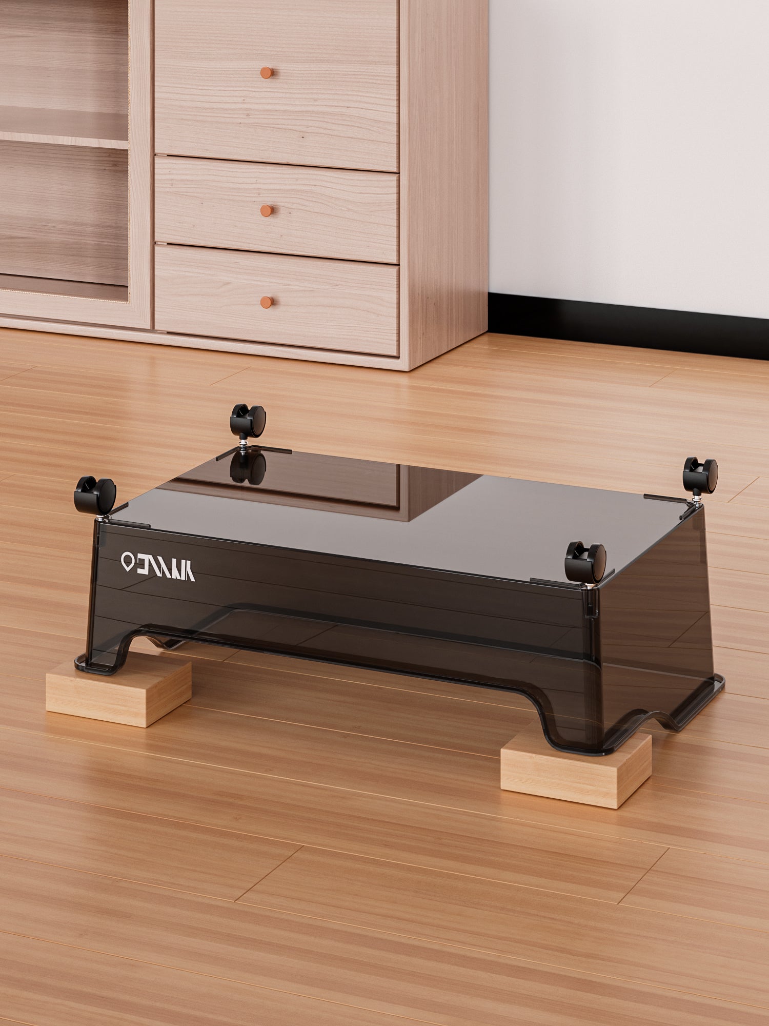 Transparent Rolling Storage Cart