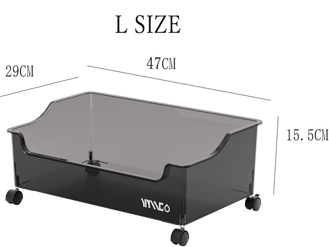Transparent Rolling Storage Cart