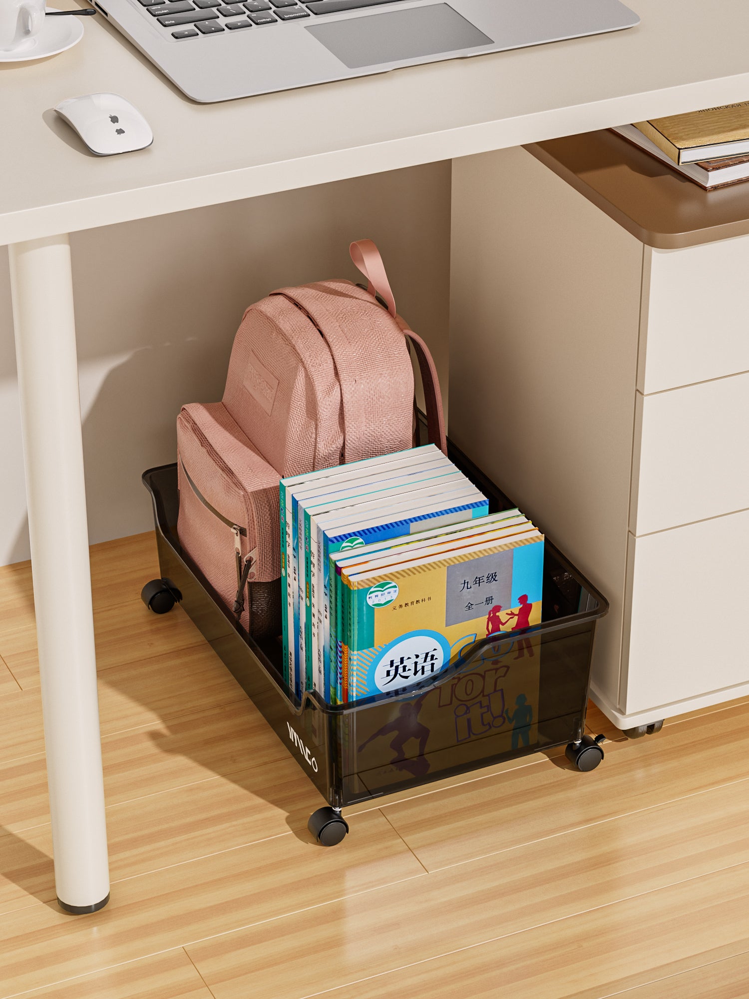 Transparent Rolling Storage Cart