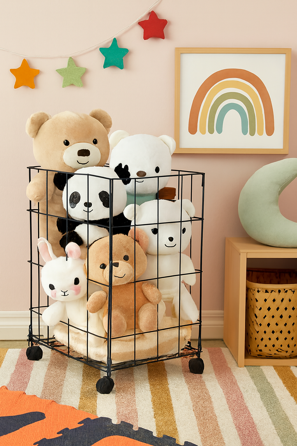 Foldable Laundry Basket: Black