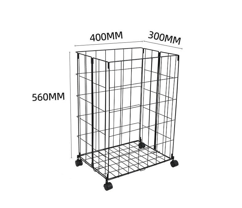 Foldable Laundry Basket: Black