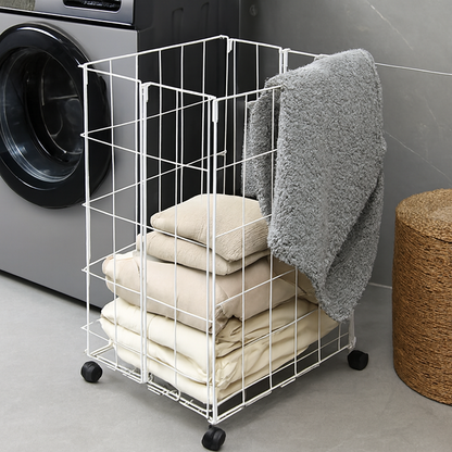Foldable Laundry Basket - White