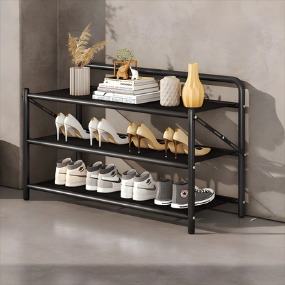 Foldable 3-Tier Metal Shoe Rack