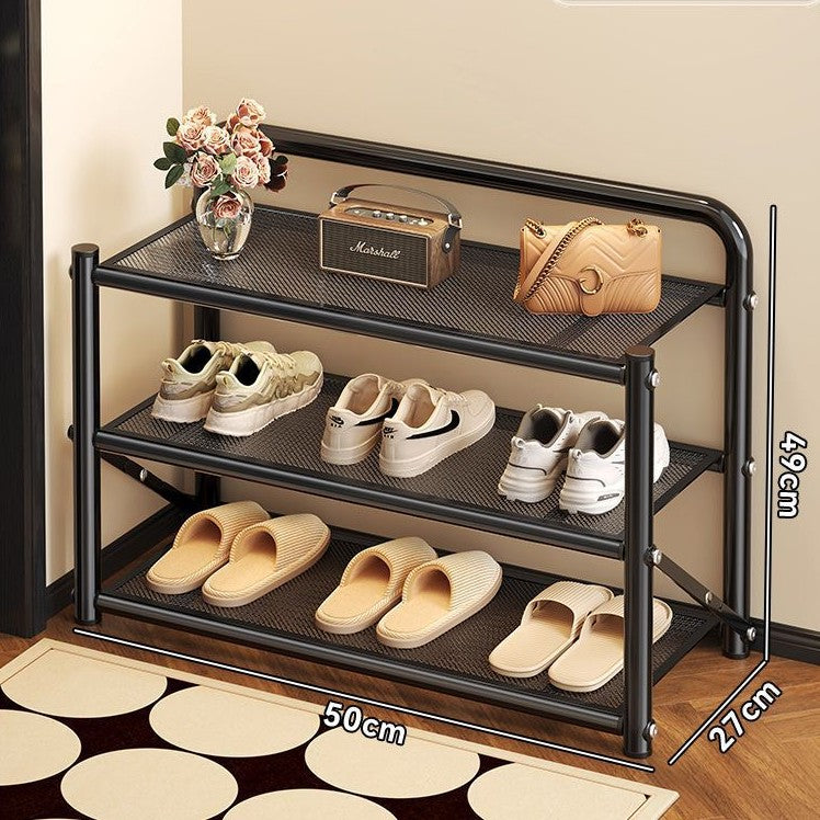 Foldable 3-Tier Metal Shoe Rack