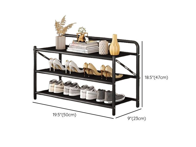 Foldable 3-Tier Metal Shoe Rack