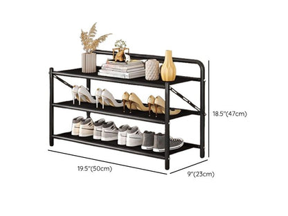 Foldable 3-Tier Metal Shoe Rack
