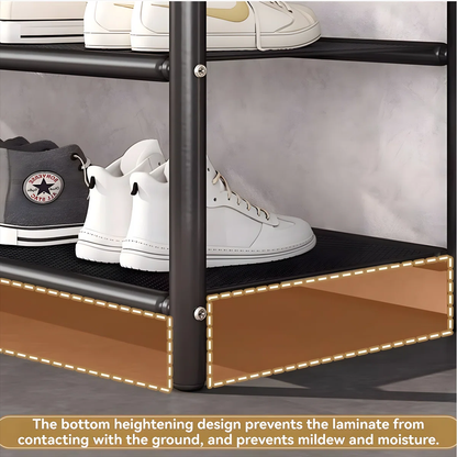 Foldable 3-Tier Metal Shoe Rack