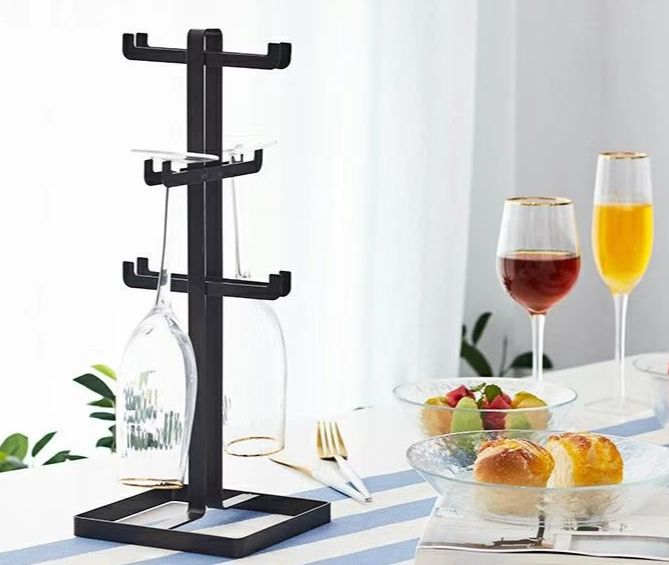 Wine Glass &amp; Cup Rack - Black