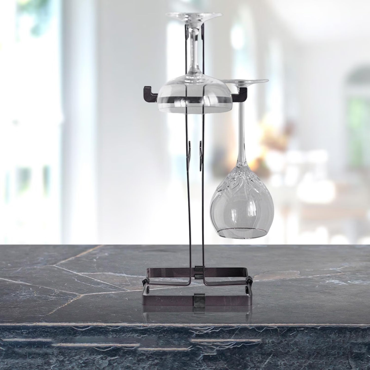 Wine Glass &amp; Cup Rack - Black