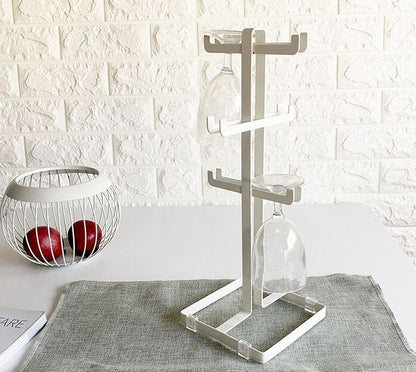 Wine Glass &amp; Cup Rack - White