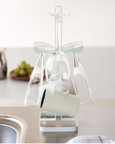 Wine Glass &amp; Cup Rack - White