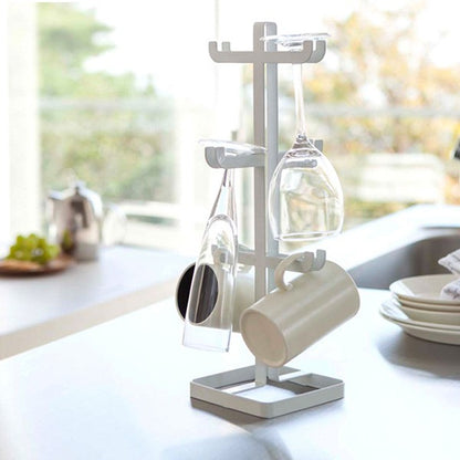Wine Glass &amp; Cup Rack - White