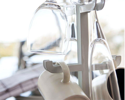 Wine Glass &amp; Cup Rack - White
