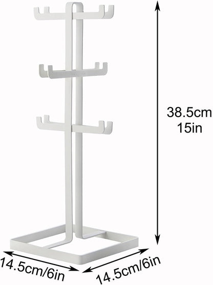 Wine Glass &amp; Cup Rack - White