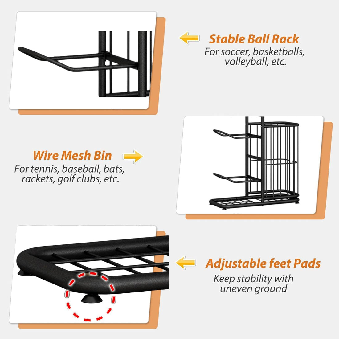 SportsNest Pro Organizer Rack_White
