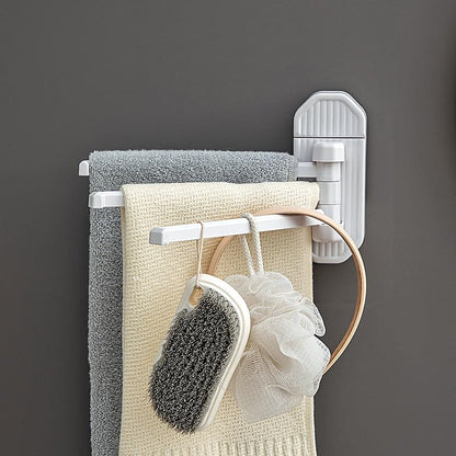 Wall‑Mounted Towel Rack with 3 Swing Arms