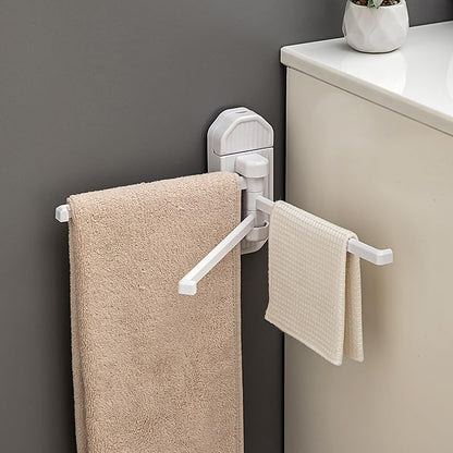 Wall‑Mounted Towel Rack with 3 Swing Arms
