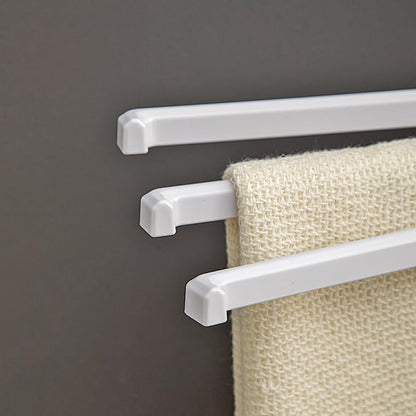 Wall‑Mounted Towel Rack with 3 Swing Arms