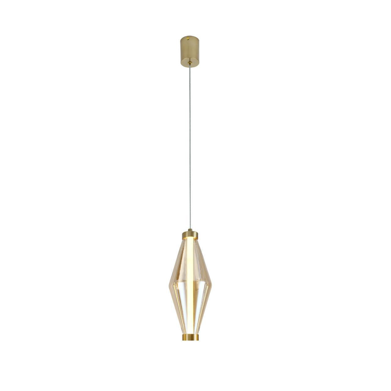 Modern Brass Prism Pendant Light