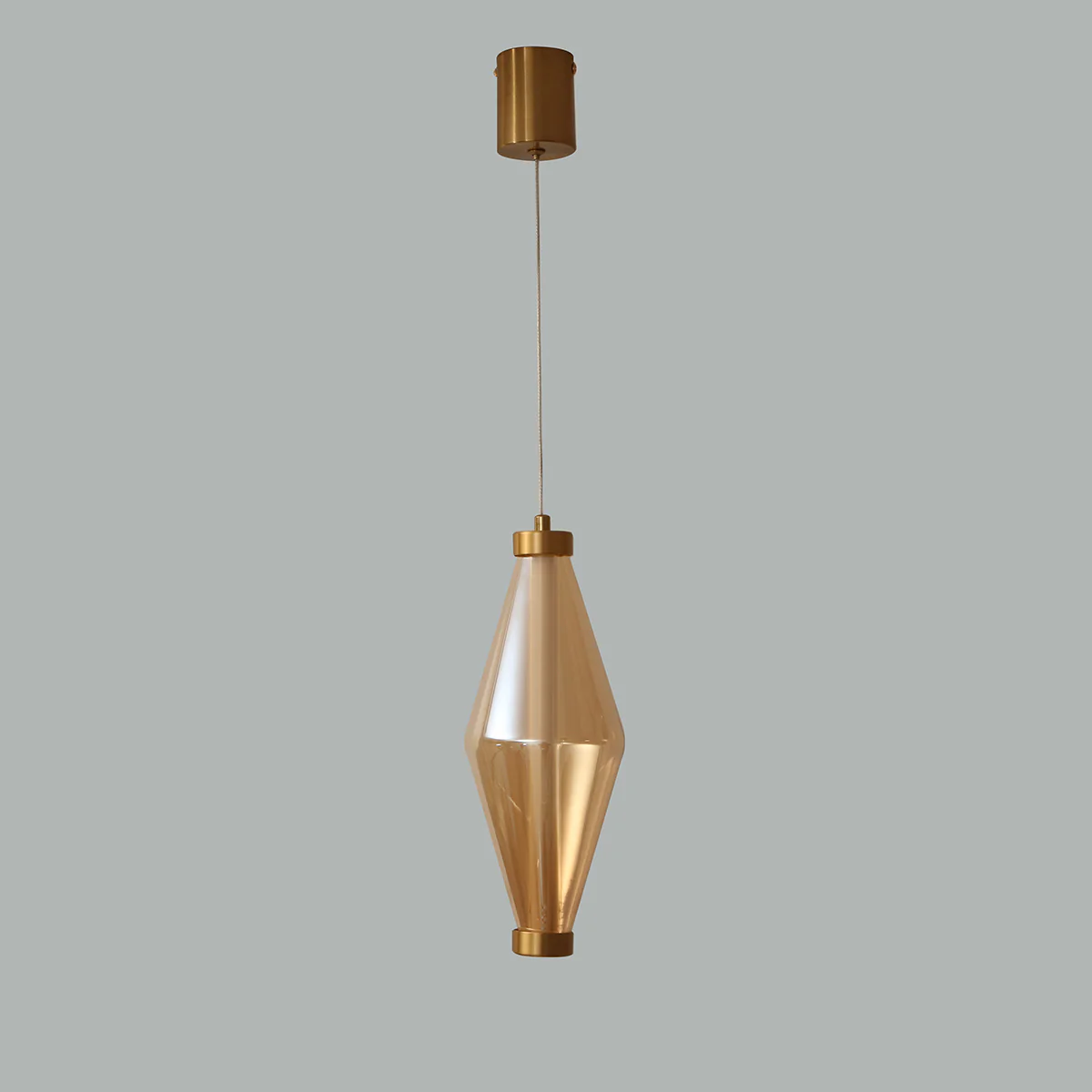 Modern Brass Prism Pendant Light